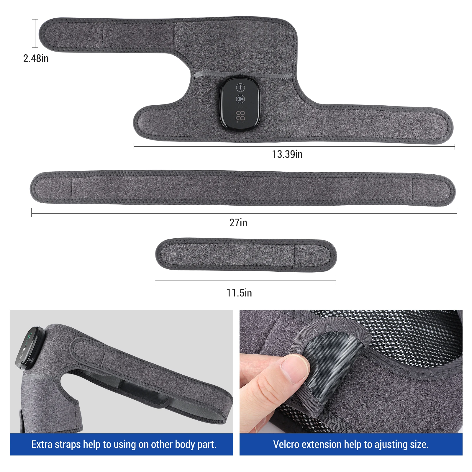 Heating Shoulder Support Belt with 3 Levels of Temperature Adjustment for Cold and Warm Body Relaxation Tool Suitable Both Sides