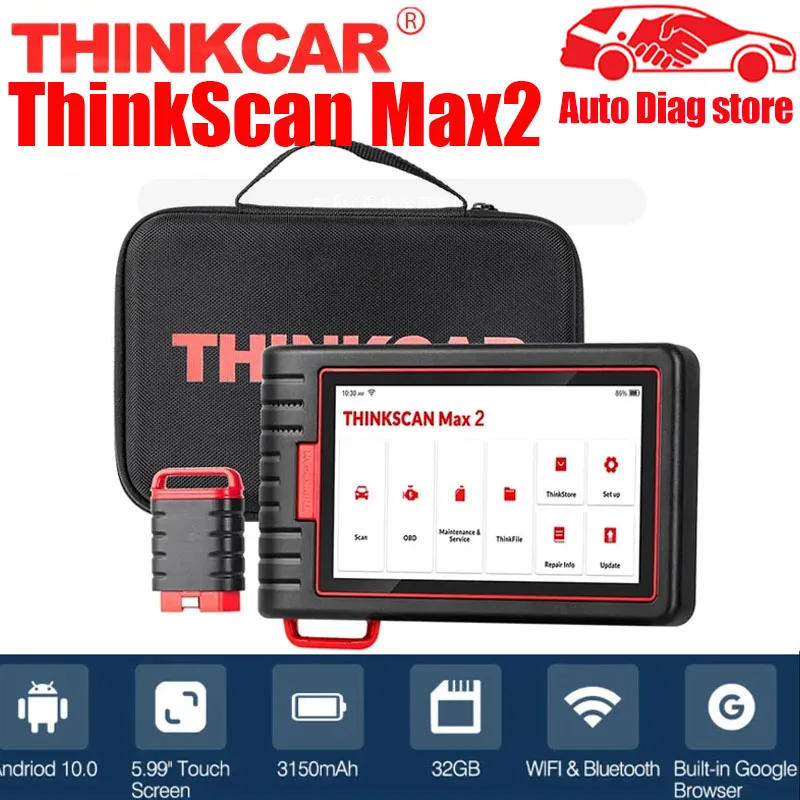 Thinkcar Thinkscan Max 2 Автомобильные диагностические инструменты для полной системы TPM AF DPF IMMO 28 сброс кодирования ЭБУ Авто OBD OBD2 сканер CANFD ForGM