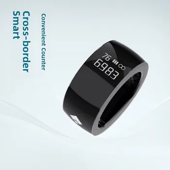Anello di conteggio intelligente in acciaio inossidabile Anello indossabile elettronico Bluetooth per IOS e Android Dimensioni universali adatte a tutti