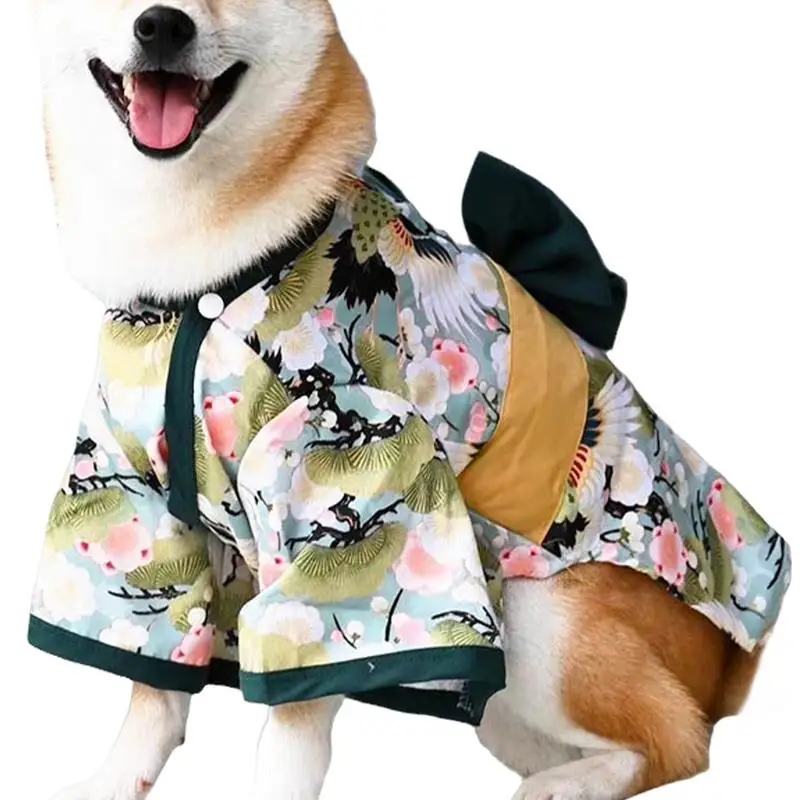 Pet Kimono Pet Clothes Dog Cat Kimono With Big Bowknot Japan Bowknot Costume Cat Cartoon Costume For Cats Dogs