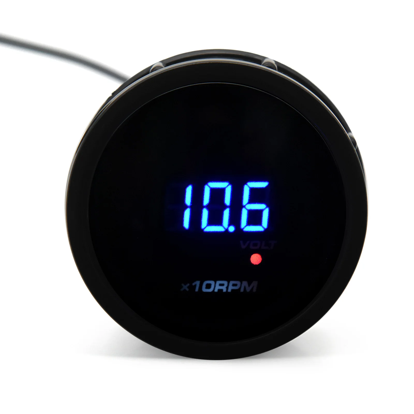 52mm Car Tachometer 0~9999 RPM Tacho Meter With Volts Fit 4/6/8 Cylinder Holder Cup For Car Racing 12V