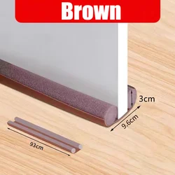 Under Door Weatherproof and Soundproof Sealing Strip - 1 Roll (Brown)