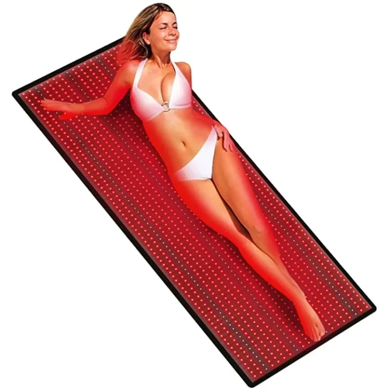 

Red Light Therapy Mat Near Infrared Light Therapy for Full Body 660nm and 850nm Infrared Light for Back Pain Relief