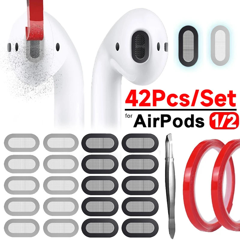 

Dust Proof Net Earbuds Earpiece Port Steel Mesh for Apple AirPods 1 2 Earphone Dustproof Water-proof Protective Cover for Apple