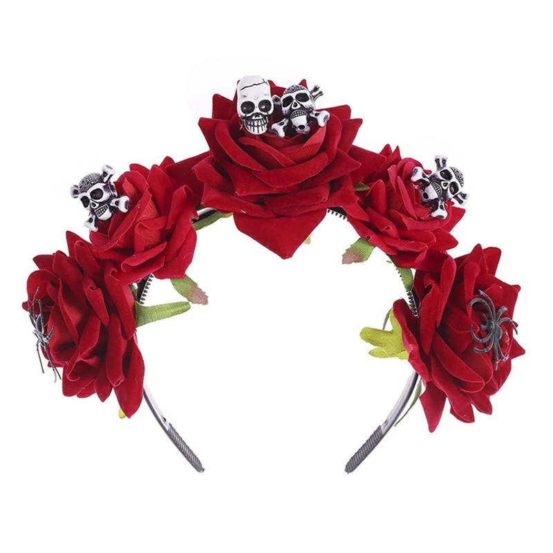 Headband Flowers Halloween | Catrina Headband Flowers | Halloween ...