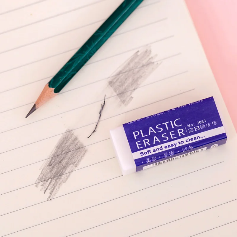 

24 Pcs Super Clean Soft Office Special 2B Pure White Eraser Student Eraser Stationery Prize Wholesale