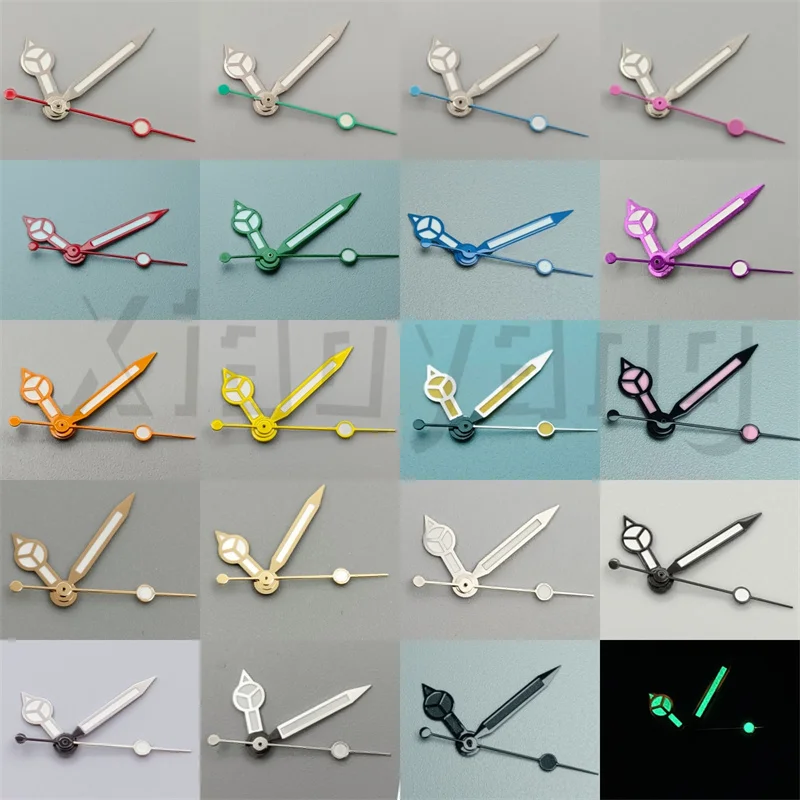 Enhanced Luminous Multi-Colored Watch Hands Set - Silver, Gold, Rose, Black, Blue, Green, Orange, Yellow