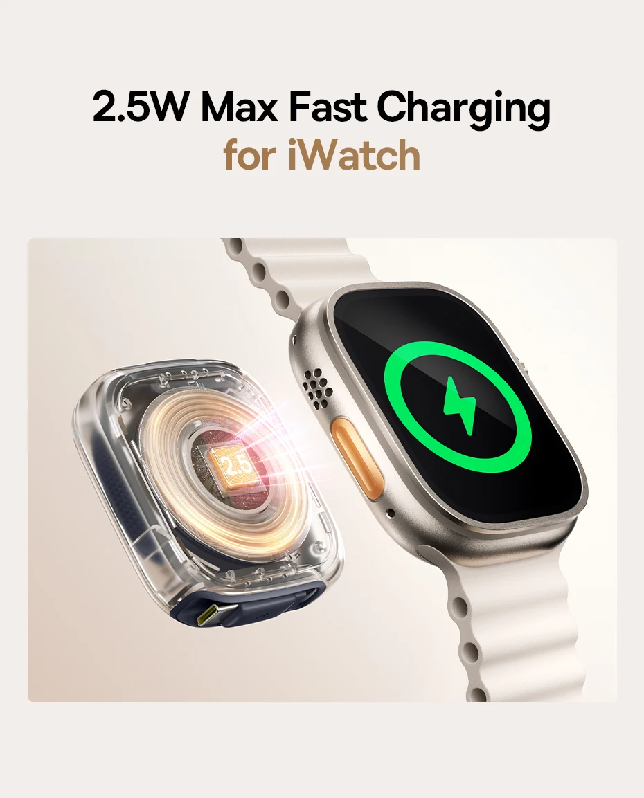 Baseus 100W Retractable USB-C Cable with Apple Watch Charger