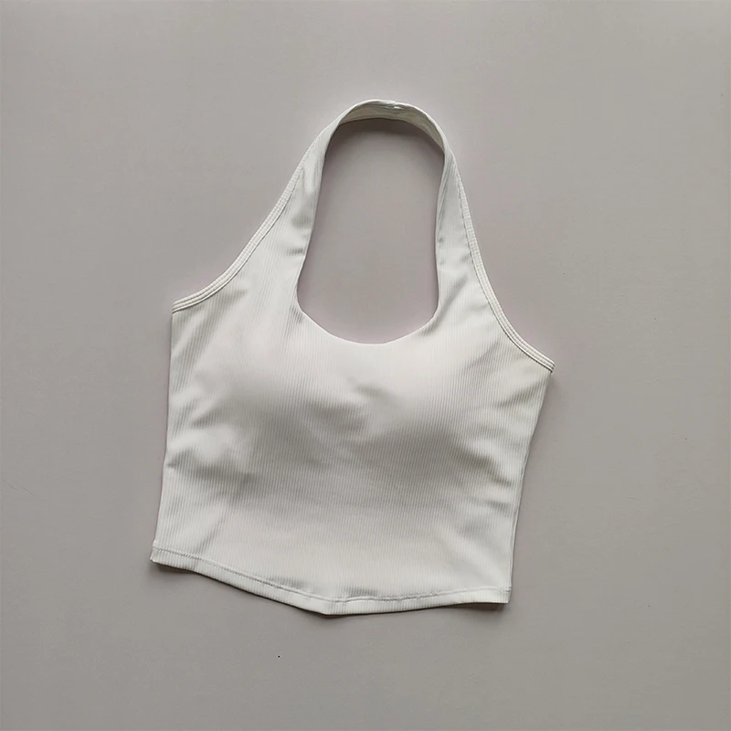 One Piece Cup 2023 Summer New Sports Bra Women’s Shockproof Running Gathering Bra Hanging Neck Back Fitness Tank Top Best Sellers In Women's Clothing