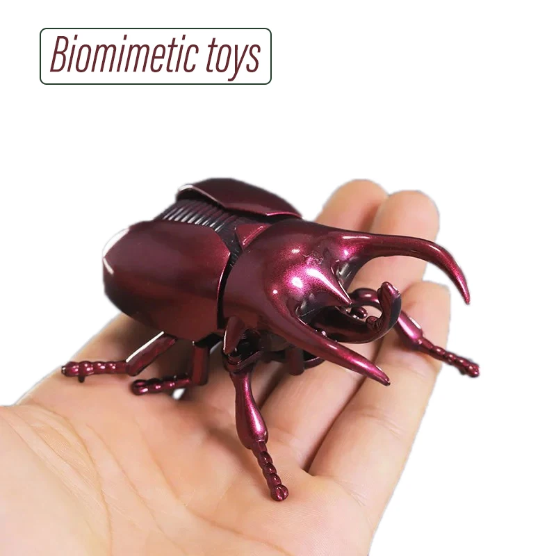 Educational Wind-Up Unicorn Beetle Toy for Kids Boy Baby Crawling Insect Toy for Enlightenment Simulation and Fun Gifts electric crawling toy