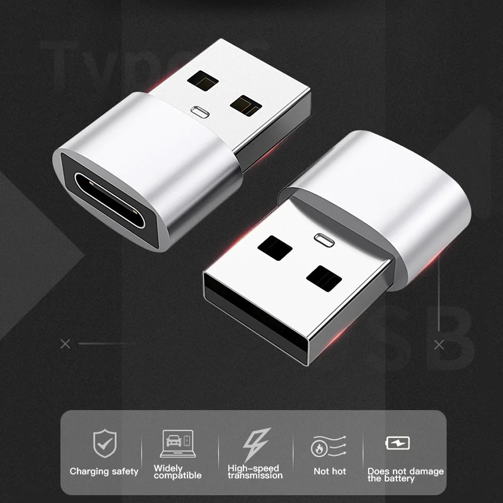 4Pcs USB To Type C OTG Adapter USB USB-C Male To Micro Type-c Female Converter For Macbook Samsung S20 USBC OTG Connector usb to type c adapter