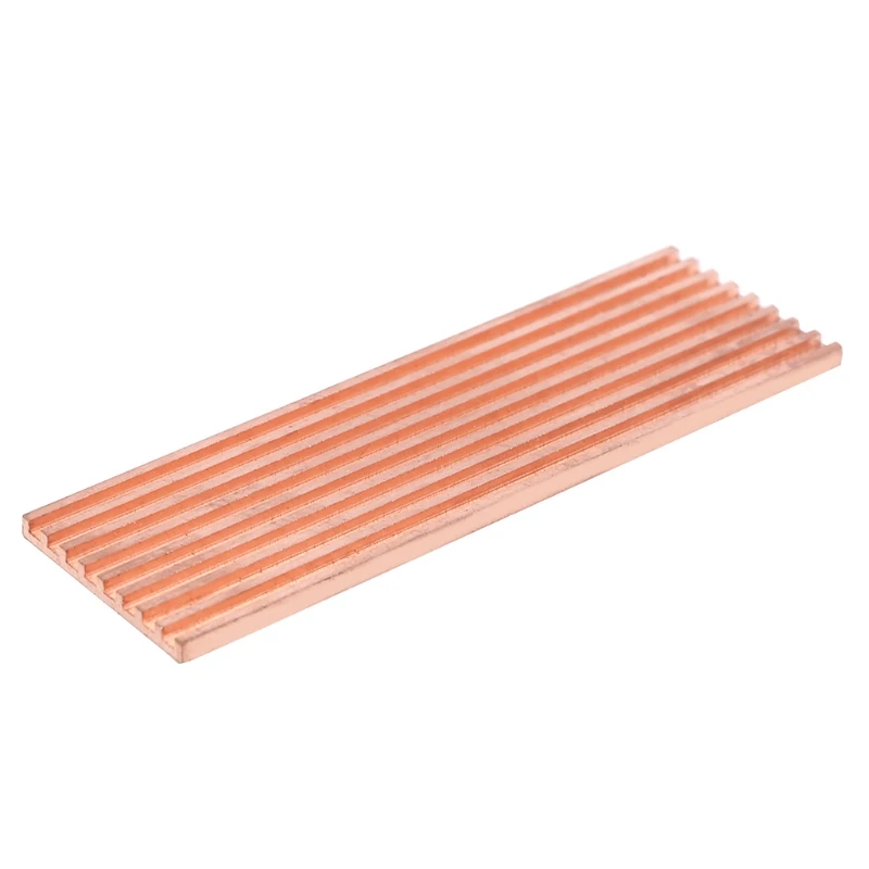 Heatsink Cooler Pure Copper Heat Sink Thermal Conductive Adhesive for M.2 2280 PCI-E NVME SSD 2/3/4mm