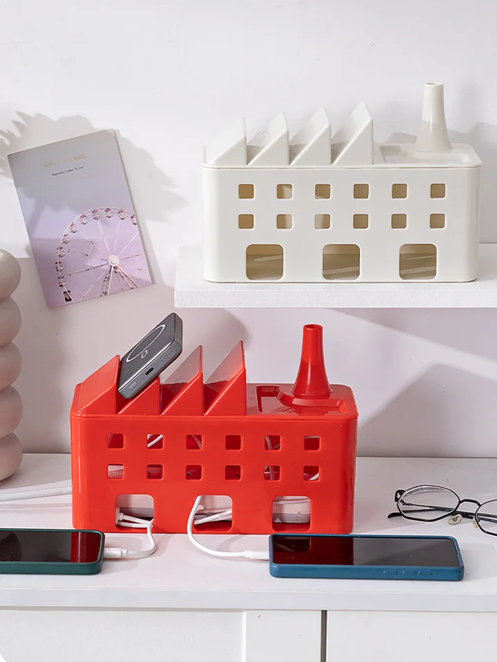 Cable Management Organizer Box Power Strip Wire Rectangular Cord