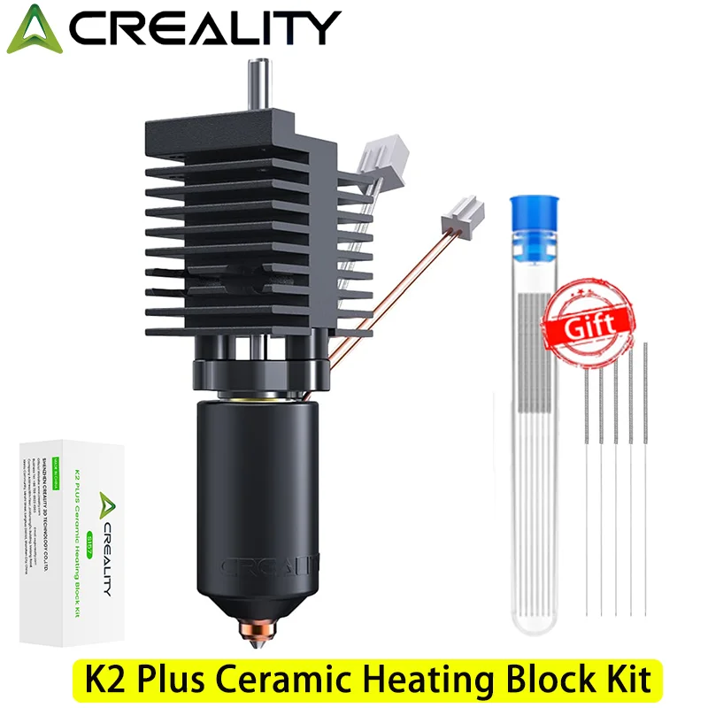 Creality K2 Plus Keramik-Hotend-Kit, K2 Plus Schnellwechsel-Düse Vollmetall-Schnellwechsel-Düse & 300 ° C Heizblock Upgrade-Teile