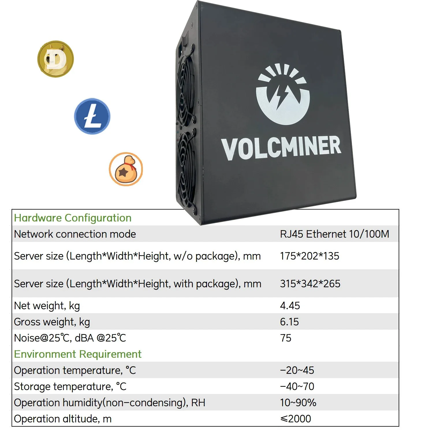 Btc Miner Elphapex DG Home 1 Doge Miner 2100MH/S - Litecoin & Dogecoin Miner  Mit 630W Lottery Miner