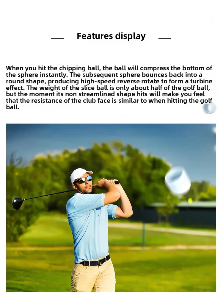 Description Picture 5 of itemGolf Ball Short Distance Golf Practice Balls Plastic Durable Golf Training Aid for Indoor Outdoor Practice Golf Sports Supplies