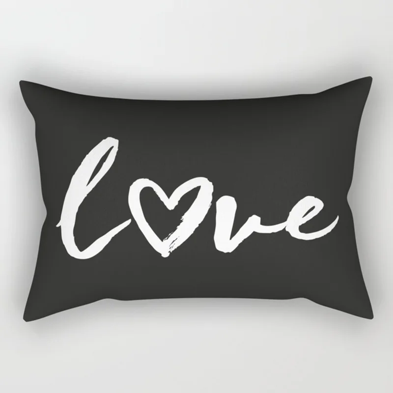 Love Letter Make It Happen You Are My Sunshine   Pillow Covers High Quality Short Plush Velvet Rectangle Pillow Cases Room Decor 2