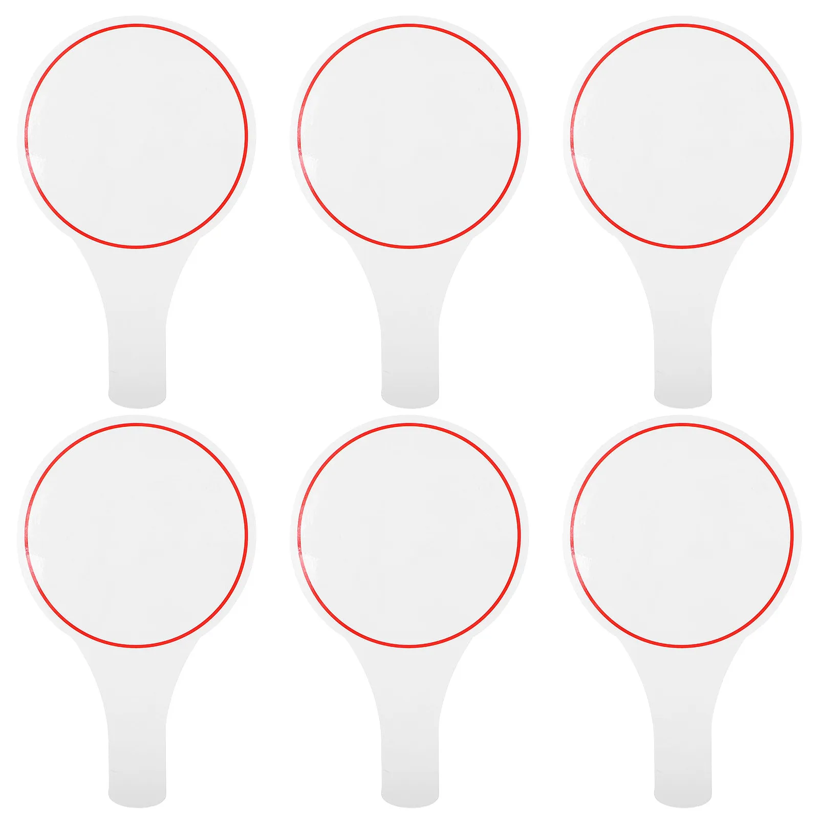 6Pcs 폼 드라이 지우기 패들 휴대용 화이트보드 단일 측면 쓰기 가능 지우기 가능 보드(점수 매기기, 경매, 투표 게임용)
