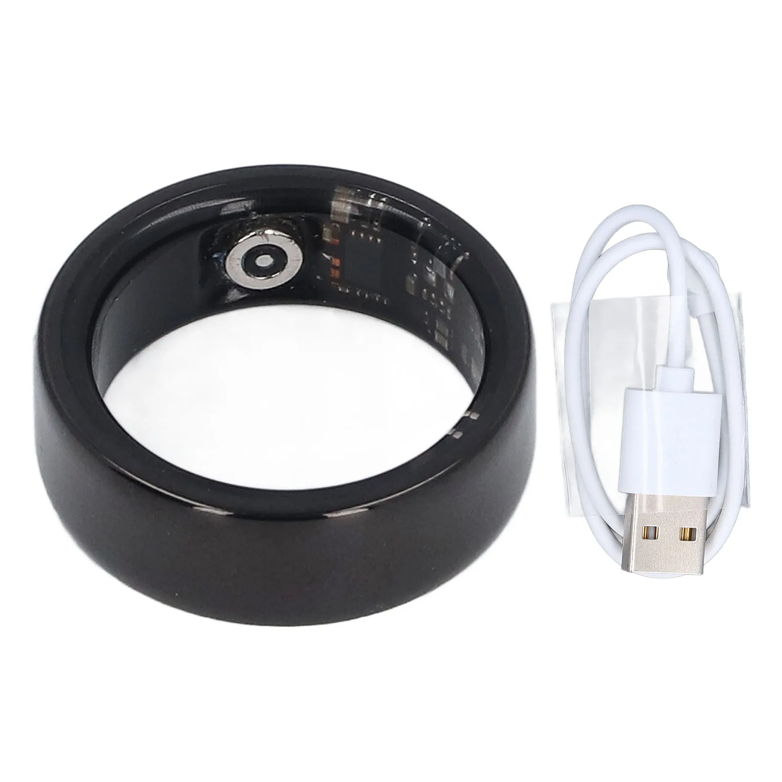 Smart Health Ring Bluetooth Sleep Monitoring Step Counting IP68 Waterproof Smart Ring Fitness Tracker with APP for Men and Women