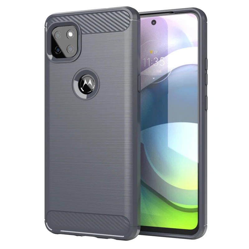 Moto G 5G 용 충격 방지 탄소 섬유 케이스 Moto one 5g UW Ace 전화 커버 용 5G ACE 브러시 질감 고무 실리콘 케이스