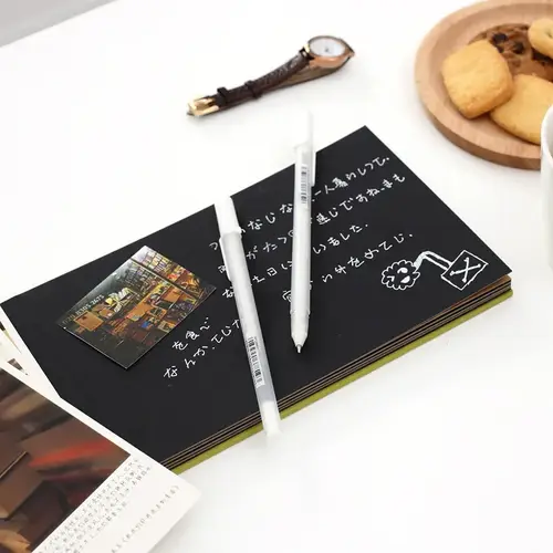Sakura Gelly Roll Gel Pen White Color 0.5mm 0.8mm 1.0mm High Light Marke Pen Black Cardboard Art Painting Pen White Line Pens - Image 5