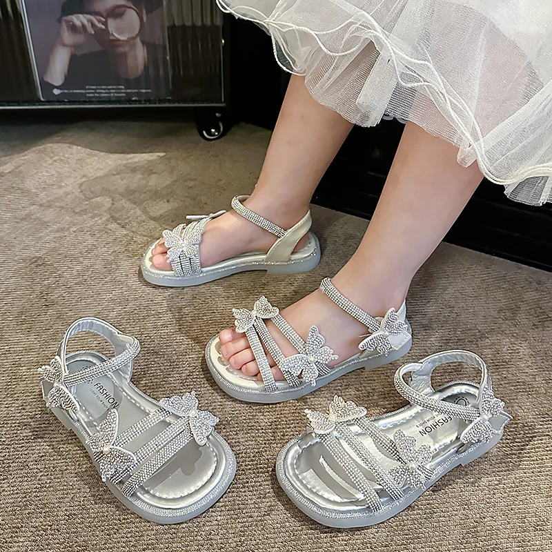 Girls Sparkly Sandals for Summer Beach Party
