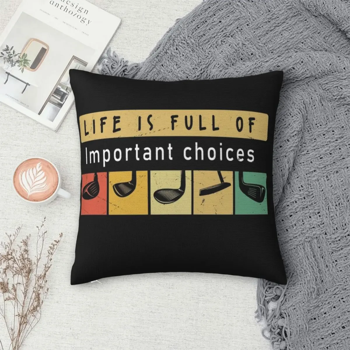 

Golf Golf Clubs Golf Ball Pillowcase Polyester Pillows Cover Cushion Comfort Throw Pillow Sofa Decorative Cushions Used for Home