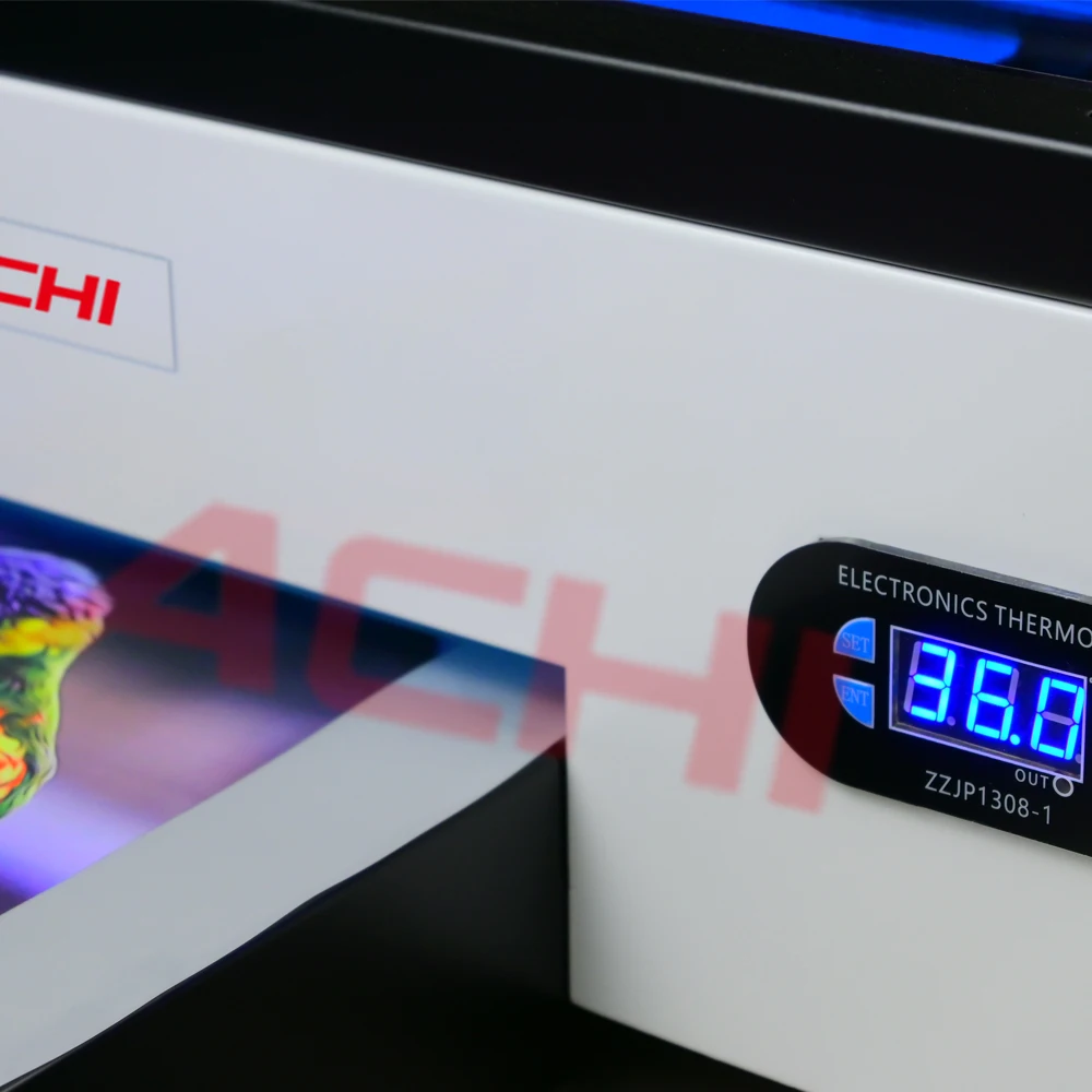 미국 주식 ACHI A3 DTF 롤 프린터, 티셔츠 후드, 모자 가죽, R1390 헤드, DTG 프린터용 필름