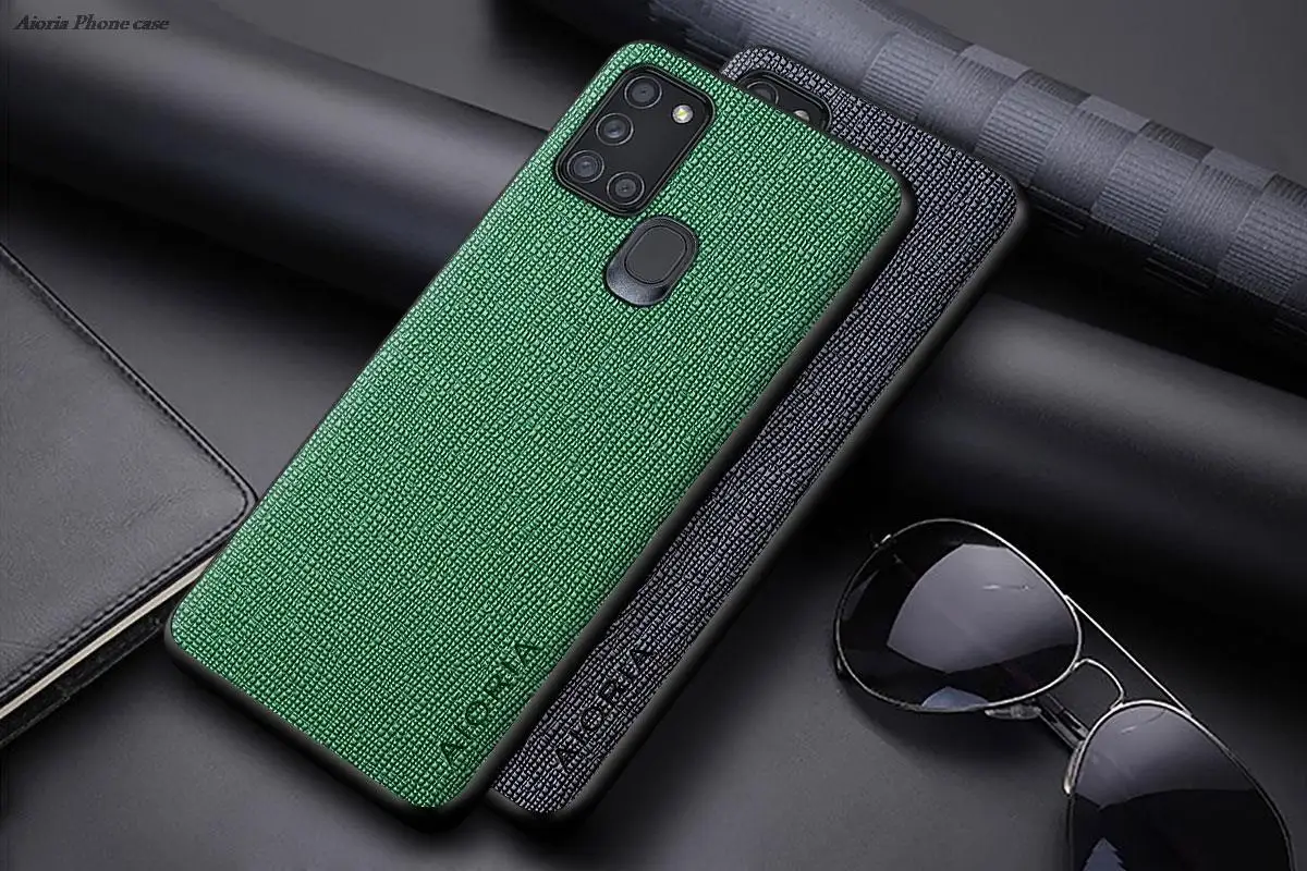 Case for Samsung galaxy A21S A21 coque Concise cross pattern Pu Leather soft TPU&Hard PC phone cover for samsung a21s case cute phone cases for samsung 