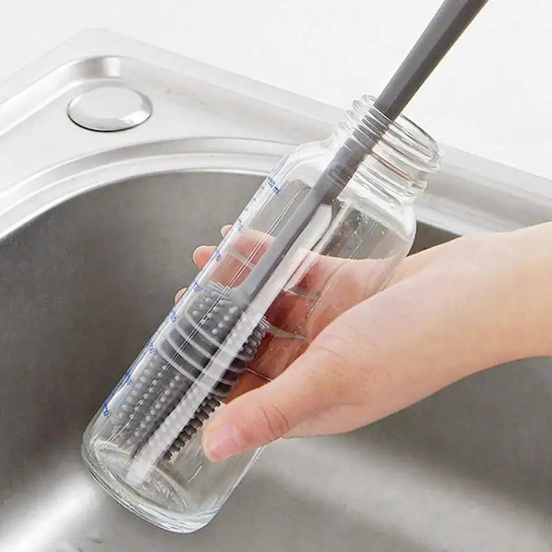 

Water Bottle Brush Silicone long-handled cup brush Household Supplies Glassware Cleaning Brush for Vases Pitchers Kettles Cups