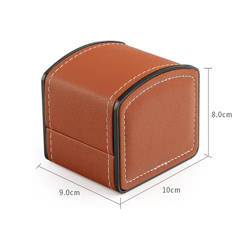 Lnofxas Black Single watch storage box Gift Box with Pillow PU Leather Wristwatch Display Case Organizer for Men