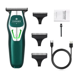 Compact Rechargeable Electric Hair Trimmer (Green)