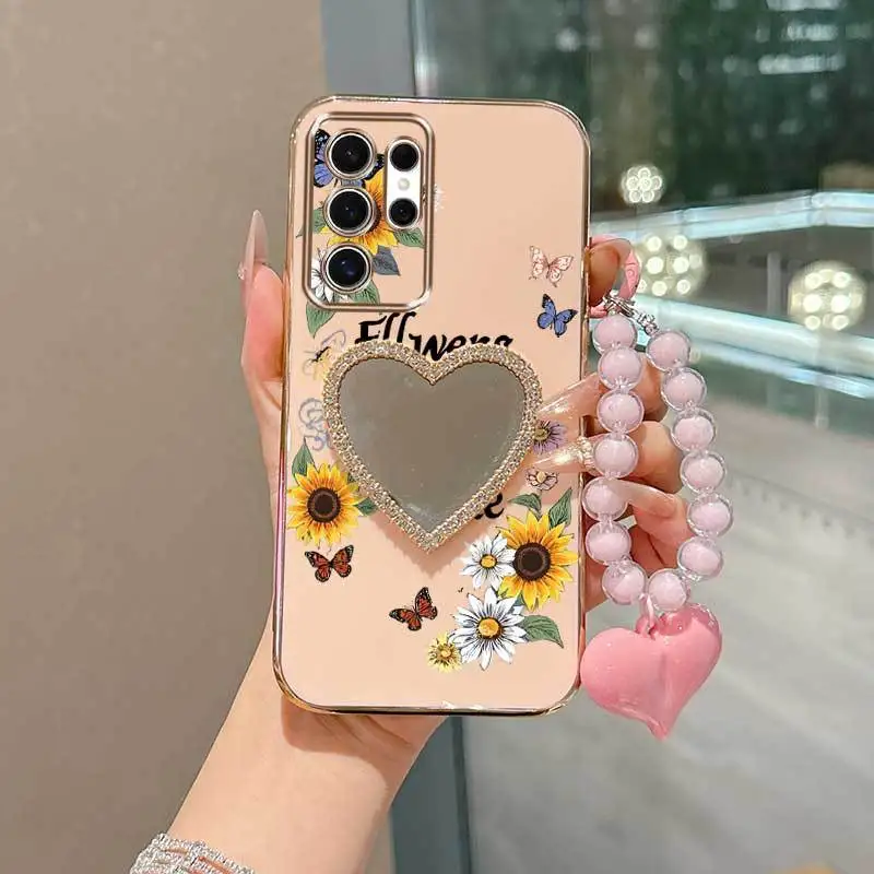 Floral Butterfly Dance Phone Case Set with Lanyard and Stand