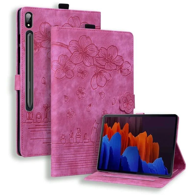 3D, Carteira de Gato, Tablet Emboss Case, SM-X510, X516, 10.9