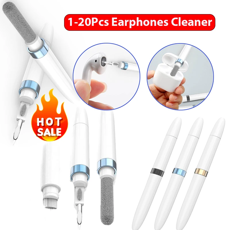 1 20Pcs Earbuds Cleaning Pen Brush 5 in 1 Earphones Cleaner Kit for