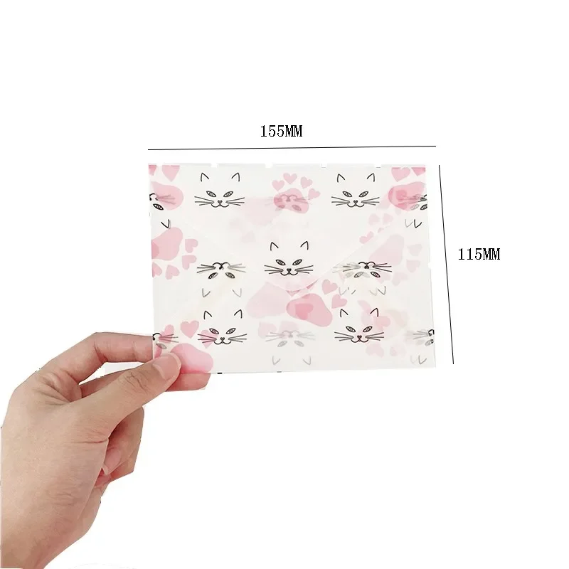 3pcs/lot Animal Series Beautiful Flower Sulfuric Acid Paper Gift Envelope For Postcard Students School Stationery Supplies