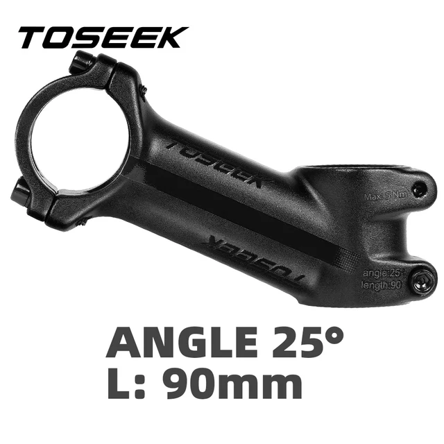 TOSEEK Ultralight Aluminum Bike Handlebar Stem 6° 7° 17° 25° Degree Mtb Stem 35mm-120mm Power Mtb 31.8mm Mountain Bicycle Stem