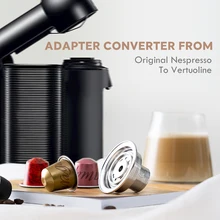 

Stainless Steel Adapter Converter For Nespresso Vertuoline Beville/Plus Machine Reusable Coffee Capsule Transfer