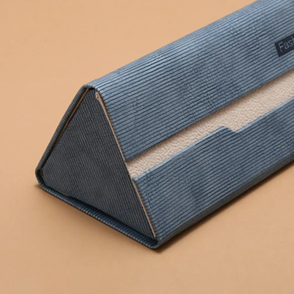 Foldable Triangle Sunglasses Box PU Leather Automatic Closing Sun Glasses Case Simple Anti-fall Sunglasses Protective Cover