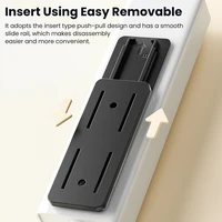 Toocki Self-Adhesive Power Socket Strip Fixator Wall Mounted Self Adhesive Punch Free Row Plug Holder for Kitchen Home Office 5