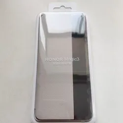 Luxury Smart View Leather Flip Phone Cover with Window for Magic V (Khaki)