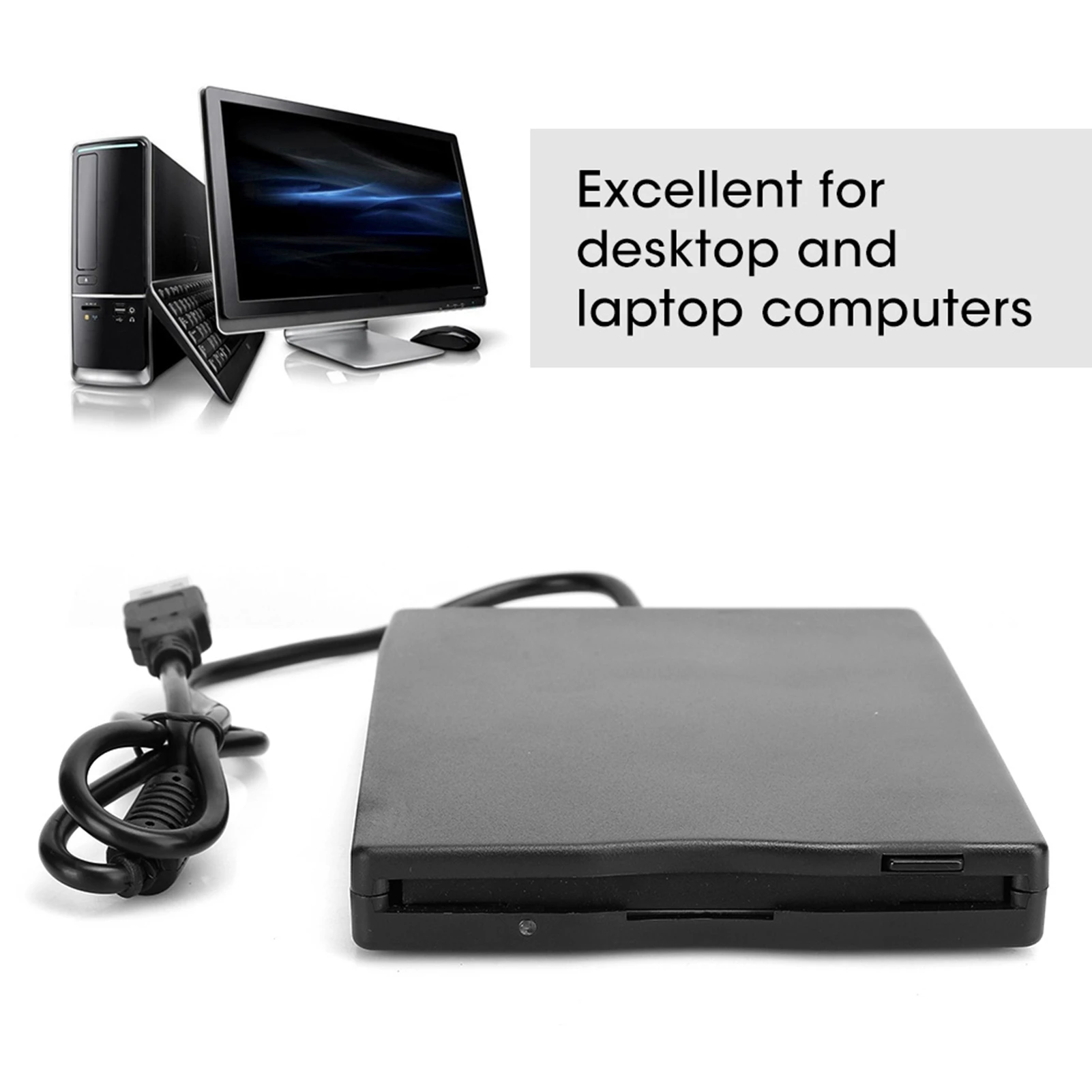 External Floppy Drive Disk Portable 3.5‑Inch Card Reader Computer Accessory External Removable floppy disk reader drive floppy drive emulator