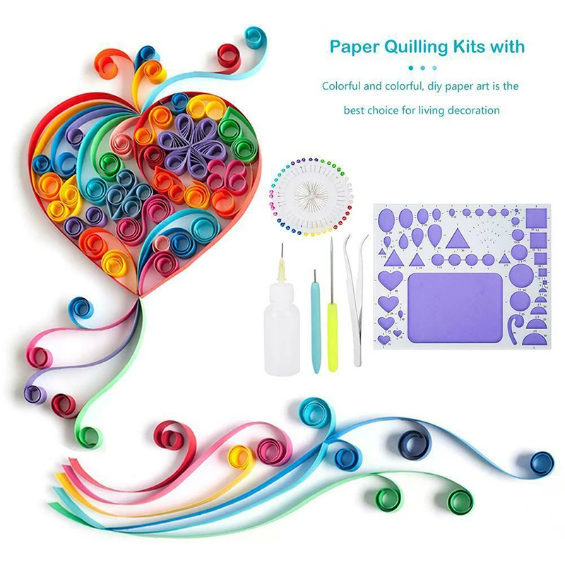 New DIY Paper Quilling Tools Set Template Mould Board Tweezer Needles Pen Kit