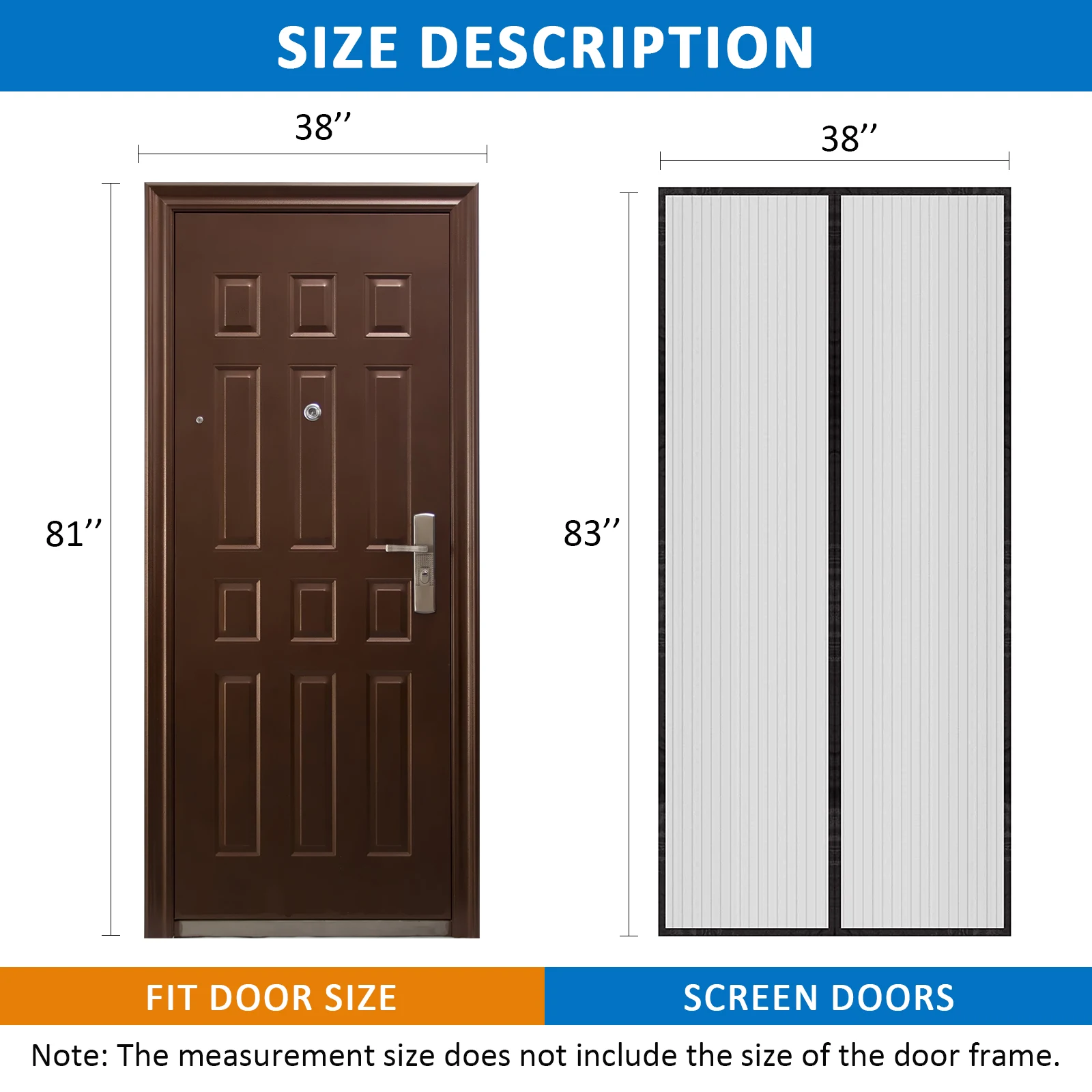 Magnetic Screen Door Hands-Free Net Mesh Screen Door Keep Mosquito Fly Insect Bugs Out Magnetic Curtain Works with Kids Pets magnetic screen door curtain,mosquito net,anti mosquito screens,mosquito gauze mesh,door curtains