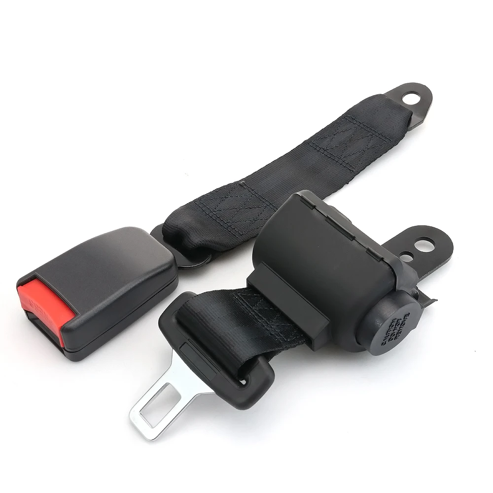 Afarnova 2 Point Adjustable Seat Belt Universal Bus Seat Belts 5 Colors Protect Passengers Safety Seat Belt Lock Buckle Plug