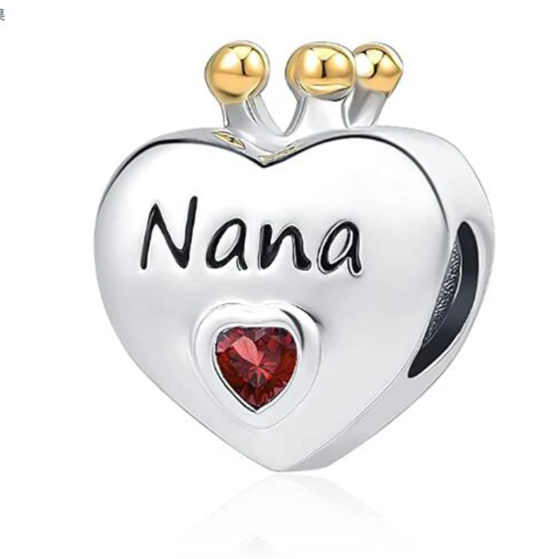 New Heart Nana/mom/daddy's Little Girl With Designer Gold Crown Fit