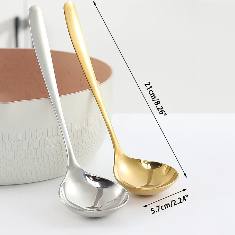 Stainless Steel Big Head Round Spoon for Kitchen