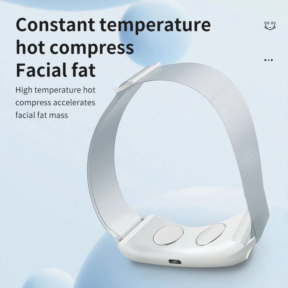 Electric V Face Lifting Massager Ems Microcurrent Beauty Device Vibration Facial Massager for Double Chin Removal V-Line Shaping