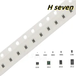 100pcs 0201 1% SMD Chip Resistor 0R~10M 0R 1R 10R 24R 100R 1K 2K 10K 24K 100K 200K 470K 1M 10M 1/20W