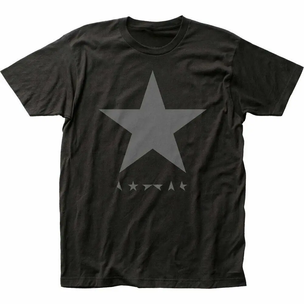 Lizenziertes Rock N Roll Band Musik T-Shirt David Bowie Blackstar T-Shirt Schwarz Mode Casual Trend Y2k Vintage Baumwolle T-Shirt Unisex
